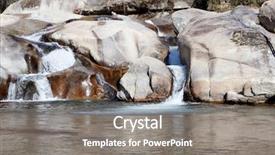  Presentation with waterfall - Amazing PPT layouts having drought flood - beautiful waterfall located backdrop and a  colored foreground