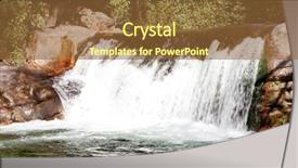  Presentation with waterfall - PPT layouts with drought flood - beautiful waterfall located background and a  colored foreground