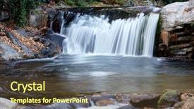  Presentation with japan beautiful landscape mountain fuji - Presentation theme having drought flood - beautiful waterfall located background and a  colored foreground