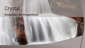  Presentation with waterfall - Beautiful presentation featuring drought flood - beautiful waterfall located backdrop and a  colored foreground
