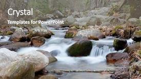  Presentation with japan beautiful landscape mountain fuji - PPT theme featuring drought flood - beautiful waterfall located background and a  colored foreground