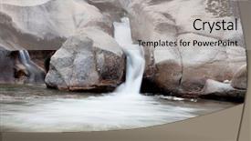  Presentation with japan beautiful landscape mountain fuji - Presentation theme enhanced with drought flood - beautiful waterfall located background and a  colored foreground