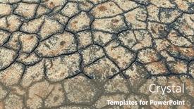  Presentation with drought - Theme enhanced with drought-land-in-deserted-mountains background and a gray colored foreground