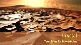  Presentation with land pollution - Slide set featuring drought land background and a red colored foreground