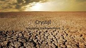  Presentation with drought - Beautiful presentation theme featuring drought land backdrop and a gold colored foreground
