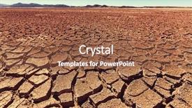  Presentation with drought - Presentation design featuring drought land background and a tawny brown colored foreground