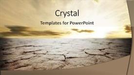  Presentation with drought - Presentation theme with soil erosion ground crack - drought land background and a lemonade colored foreground