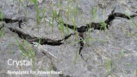  Presentation with drought - Colorful slides enhanced with drought-stricken-and-cracked-mud backdrop and a gray colored foreground