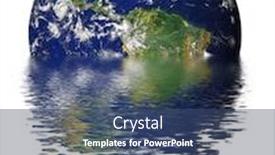  Presentation with global warming - Amazing slides having north south america - drowning earth due to global backdrop and a ocean colored foreground