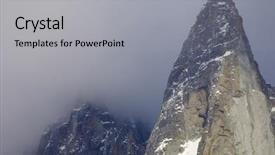  Presentation with blanc - Slide deck having dru peak aiguilles du chamonix mont blanc massif alps chamonix france background and a light gray colored foreground