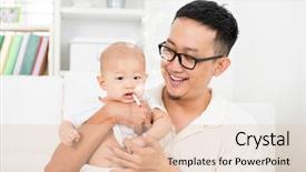  Presentation with family photo - Cool new PPT layouts with drug abuse - asian family at home bad backdrop and a lemonade colored foreground