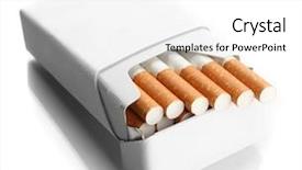  Presentation with drug abuse - Amazing presentation theme having drug abuse - box of cigarettes isolated backdrop and a white colored foreground