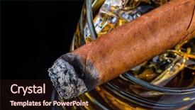  Presentation with drug addiction - Presentation theme enhanced with drug abuse - cigar and whiskey a symbol background and a wine colored foreground