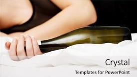  Presentation with drug abuse - Beautiful PPT layouts featuring drug abuse - drunk woman sleeping on bed backdrop and a white colored foreground