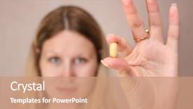  Presentation with show - Colorful presentation theme enhanced with drug abuse - girl show tablet backdrop and a coral colored foreground