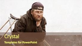  Presentation with abuse - Audience pleasing theme consisting of drug abuse - homeless man backdrop and a tawny brown colored foreground