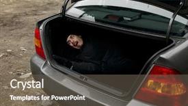  Presentation with drug abuse - Amazing PPT layouts having drug abuse - man in the trunk backdrop and a gray colored foreground