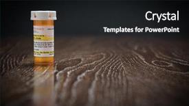  Presentation with prescription - Audience pleasing presentation design consisting of drug abuse - non-proprietary prescription medicine bottle backdrop and a black colored foreground