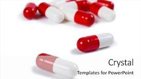  Presentation with abuse - Presentation theme having drug abuse - pills isolated on white medical background and a white colored foreground