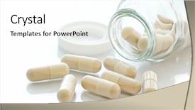  Presentation with pills - Theme featuring drug abuse - pills background and a white colored foreground