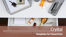  Presentation with abuse - PPT theme having drug abuse - top view of an open background and a violet colored foreground