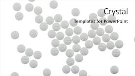  Presentation with medicines - Slides having drug abuse - white tablets symbolic photo background and a white colored foreground