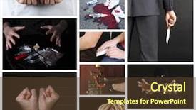  Presentation with drug abuse - Presentation theme having drug abuse business - conceptual collage of crime background and a tawny brown colored foreground