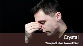  Presentation with 3d man puzzle assembling - Audience pleasing presentation theme consisting of drug abuse business - stressed man backdrop and a tawny brown colored foreground