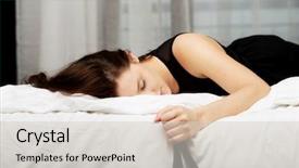  Presentation with being a single woman - Amazing presentation theme having drug alcohol abuse - drunk woman sleeping on bed backdrop and a lemonade colored foreground