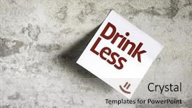  Presentation with note - Cool new presentation theme with drug alcohol prohibitted - drink less on paper note backdrop and a light gray colored foreground