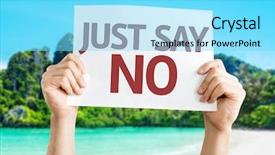  Presentation with drug - Presentation design with drug alcohol prohibitted - just say no card background and a arctic colored foreground