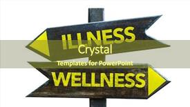 Presentation with wellness - Cool new PPT theme with drug awareness - wellness - illness signpost isolated backdrop and a tawny brown colored foreground