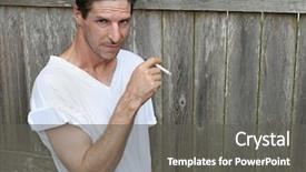 Presentation with smoking - Cool new theme with drug dealer - sexy smoking man leaning backdrop and a  colored foreground