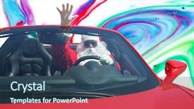  Presentation with lsd - PPT theme featuring lsd or magic mushroom background and a ocean colored foreground