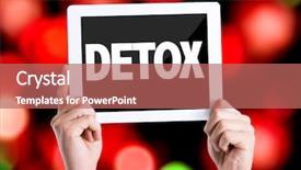 Presentation with detox - PPT theme consisting of drug detoxification - tablet pc with text detox background and a coral colored foreground