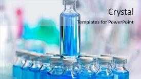  Presentation with drug test - PPT layouts with drug discovery - chemical scientific laboratory stuff test background and a light blue colored foreground