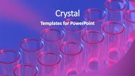  Presentation with pathology - Colorful slides enhanced with drug discovery - dramatically lightened test tubes backdrop and a royal blue colored foreground