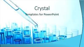  Presentation with fluid - Audience pleasing presentation theme consisting of drug discovery - pipette adding blue fluid backdrop and a cool aqua colored foreground