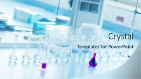  Presentation with drug discovery - Audience pleasing PPT layouts consisting of drug discovery - test tubes in bright modern backdrop and a sky blue colored foreground