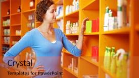  Presentation with medication - Amazing slides having drug diversion - young woman going shopping backdrop and a red colored foreground