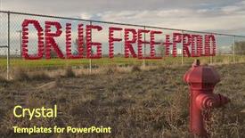  Presentation with drug free - Amazing theme having drug free and proud - chain backdrop and a tawny brown colored foreground
