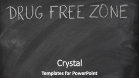  Presentation with free school - Colorful slides enhanced with drug free zone text handwritten backdrop and a dark gray colored foreground