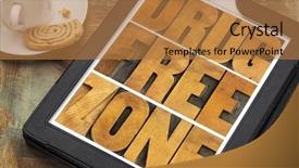  Presentation with drug free - Presentation theme having smiling brunette woman in eyeglasses and autumn clothes hugging notebooks and looking away outdoors background and a light gray colored foreground