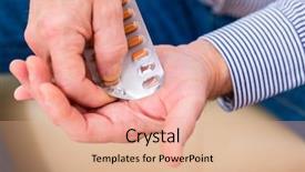  Presentation with drug interaction - Presentation theme consisting of drug interaction - old man taking too much background and a coral colored foreground