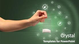  Presentation with plastic bag - Amazing slide deck having drug marketing - hand delivers colorful pills backdrop and a ocean colored foreground