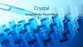  Presentation with fluid - Presentation enhanced with drug molecules - pipette adding blue fluid background and a cool aqua colored foreground