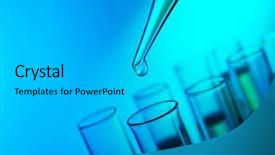  Presentation with drug test - Audience pleasing slide set consisting of drug molecules - pipette adding fluid backdrop and a light gray colored foreground