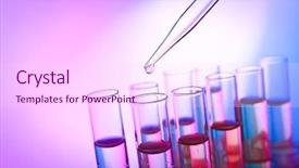  Presentation with drug test - Amazing PPT theme having drug molecules - pipette adding fluid backdrop and a pink colored foreground