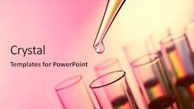  Presentation with drug test - Cool new slides with drug molecules - pipette adding fluid backdrop and a light gray colored foreground