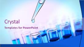  Presentation with fluid - Colorful slides enhanced with drug molecules - pipette adding fluid backdrop and a sky blue colored foreground